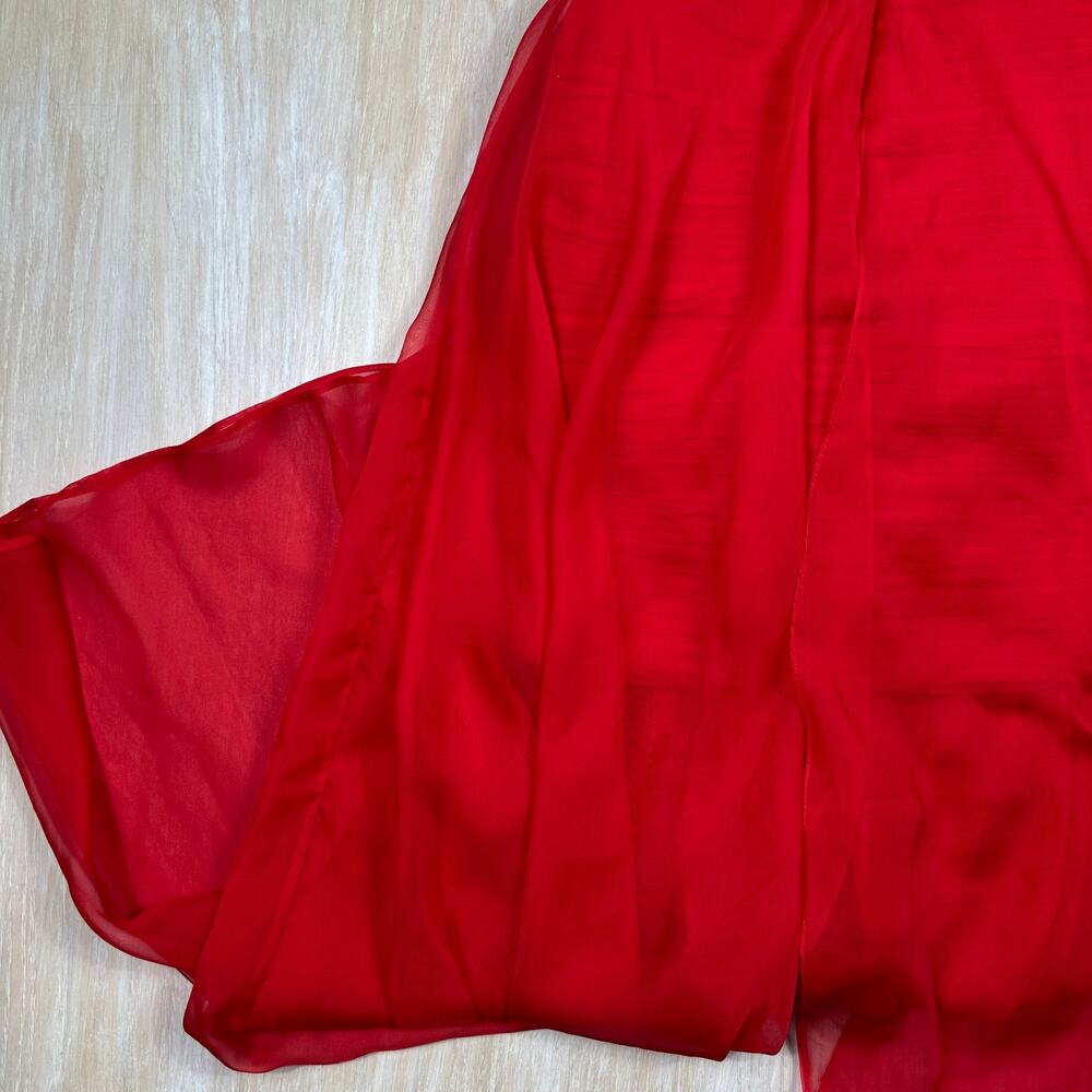 Mac Duggal Red Strapless Embellished Sequin High Low Formal Evening Gown Dress 4 - Picture 7 of 16